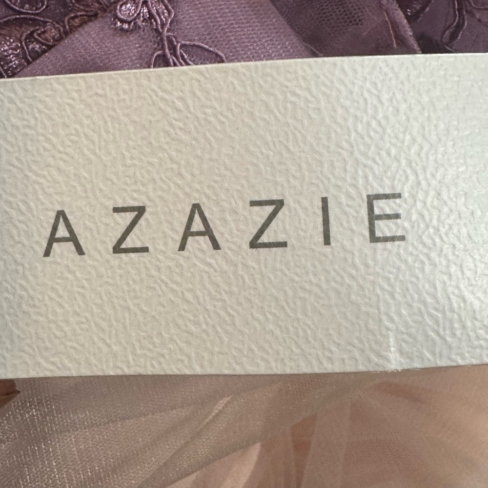 Azazie Full Length Purple Formal Dress - NWT - Size 14 - Picture 7 of 8